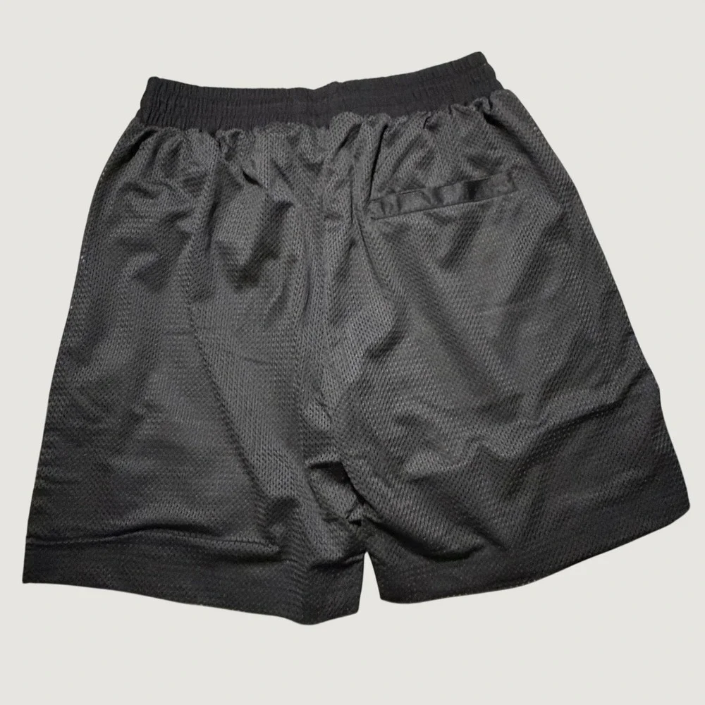 GFTD LA All Mighty Racing Shorts Mens Medium Black Mesh Graphic Drawstring NEW
